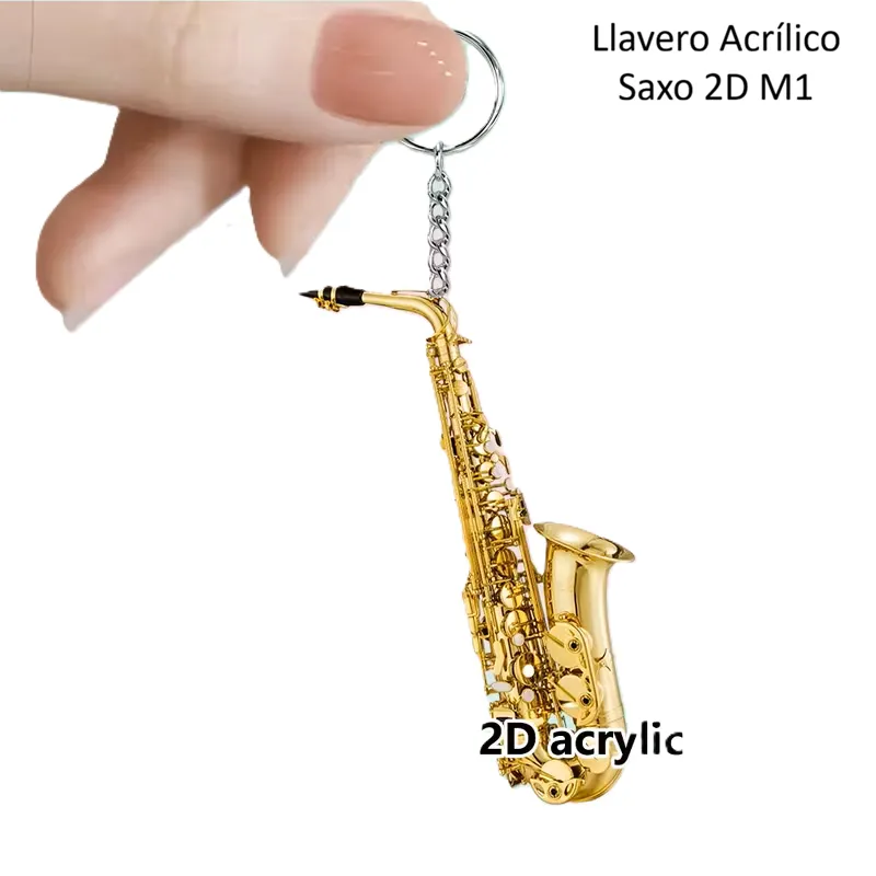 Llavero Acrílico Saxo 2D M1.webp