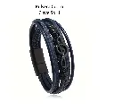 Pulsera musica, EKOS, Bisutería Joyería Musical, manilla,  cuero, guitarra, violin piano, clave sol, y otros. (Pulsera Cuero Trenzada M1).webp