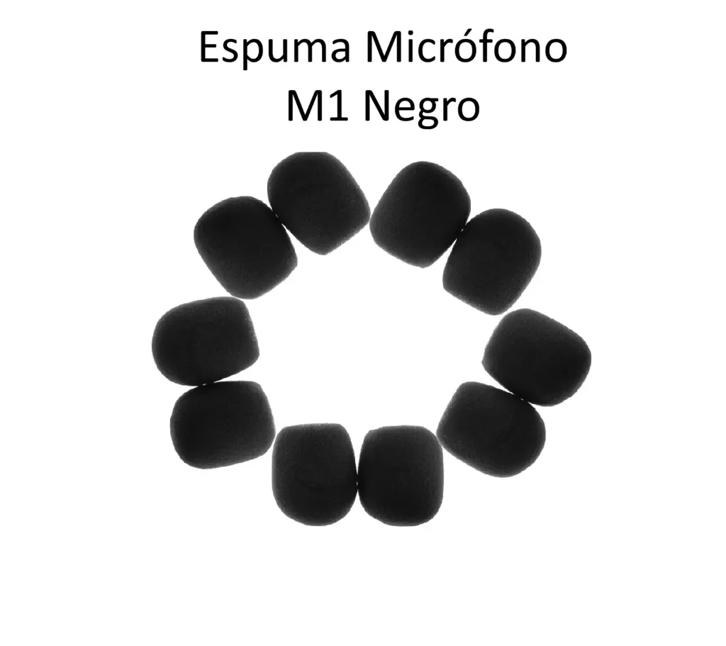 Espuma Micrófono M1 Negro.webp
