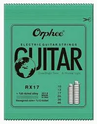 Encordado G Electrica ORPHEE RX17 9-46, paquete 6 cuerdas Guitarra, acero.