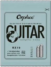 Encordado G Electrica ORPHEE RX19 11-50, paquete 6 cuerdas Guitarra, acero.
