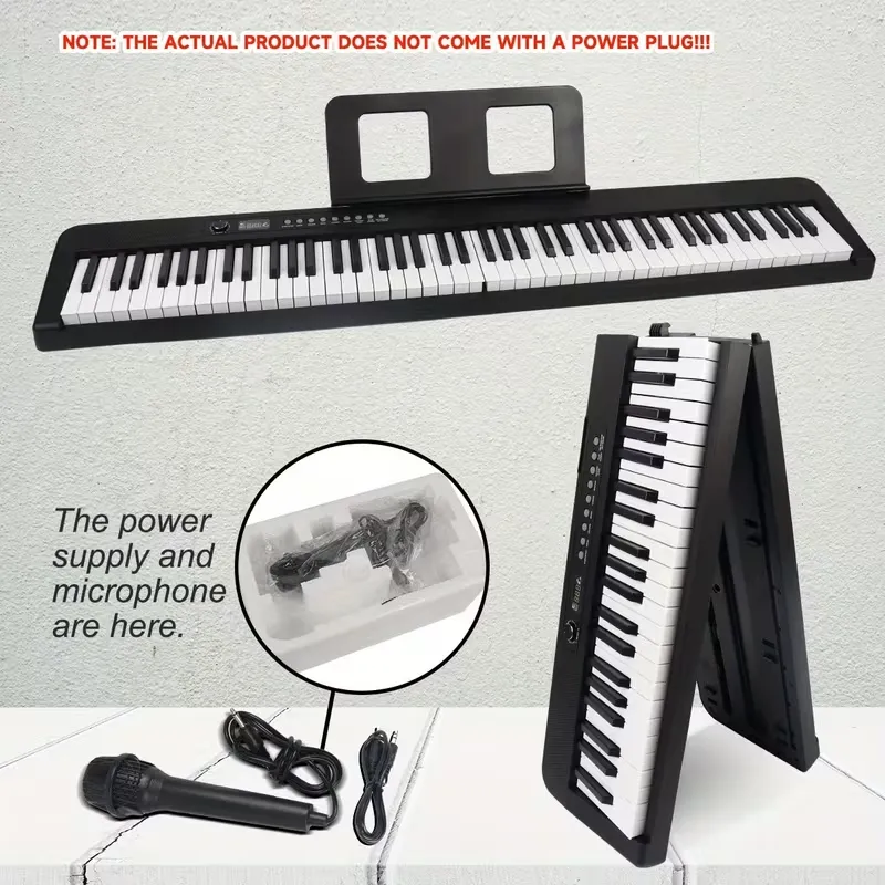 Piano 88 teclas Plegable USB LED, Organeta MOTION MPP88-2BK Teclado electrónico con Estuche.