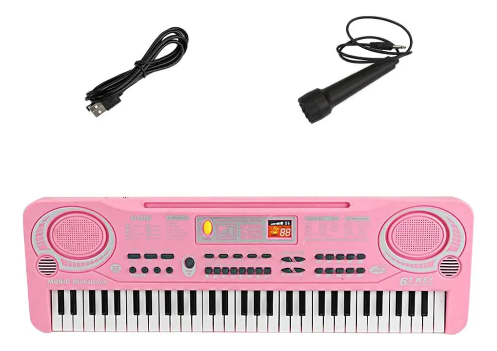 Piano 61 teclas MINI, Organeta MQ 6106 Teclado electrónico, varios colores.