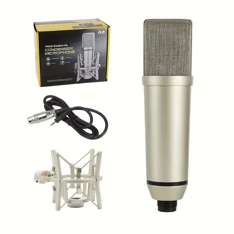 Micrófono Condensador Profesional MOTION u87-2, estudio grabación con accesorios