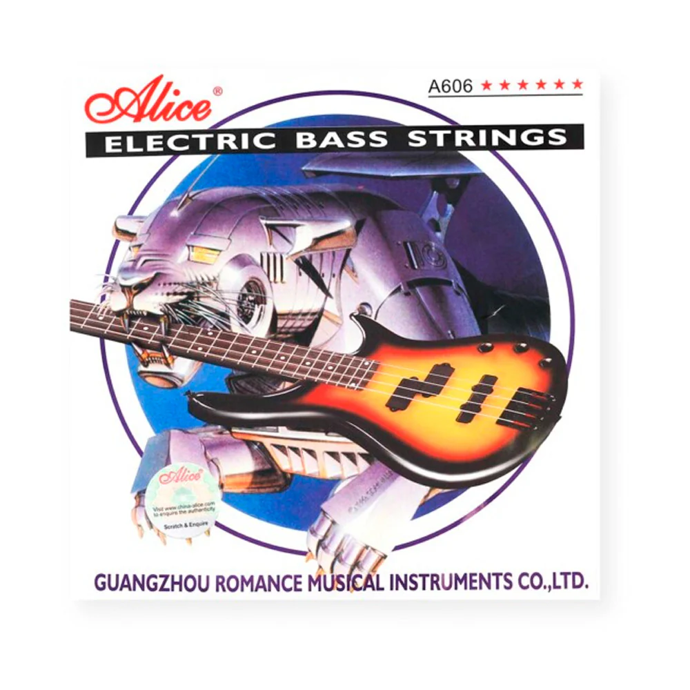 Encordado Bajo Electrico Alice 6 Cuerdas 