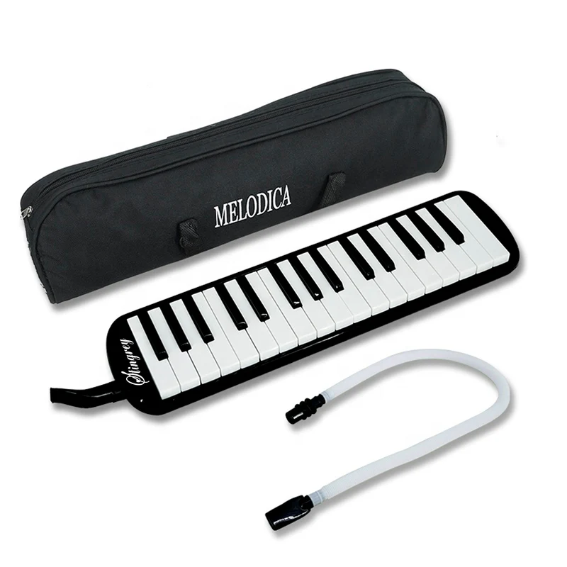 MELÓDICA 32, DJAM MEL-32NLN estuche lona, teclado, piano viento, varios colores (32N-BK)