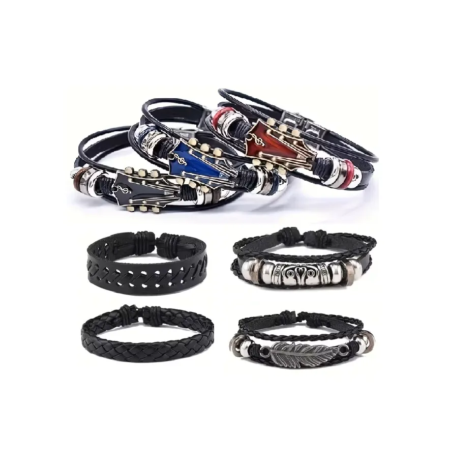 Pulsera musica, EKOS, Bisutería Joyería Musical, manilla,  cuero, guitarra, violin piano, clave sol, y otros.