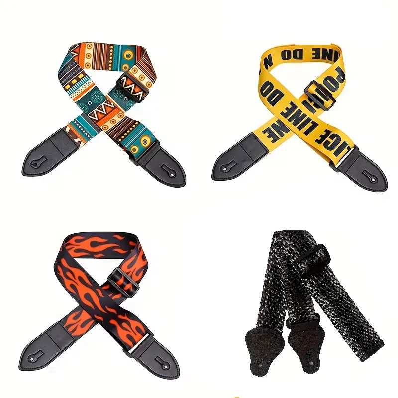 [cap0] Correa Guitarra, Bajo, Alice, Ekos, varios diseños, cinta, strap. (Amarilla Police)
