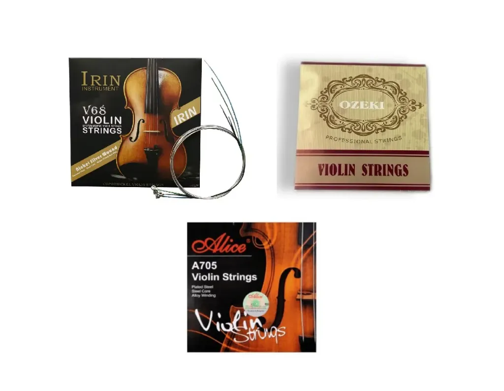 Encordado Violín, 4/4, VARIOS: Alice, Ozeki, IRIN, Genéricos, V68, paquete 4 cuerdas