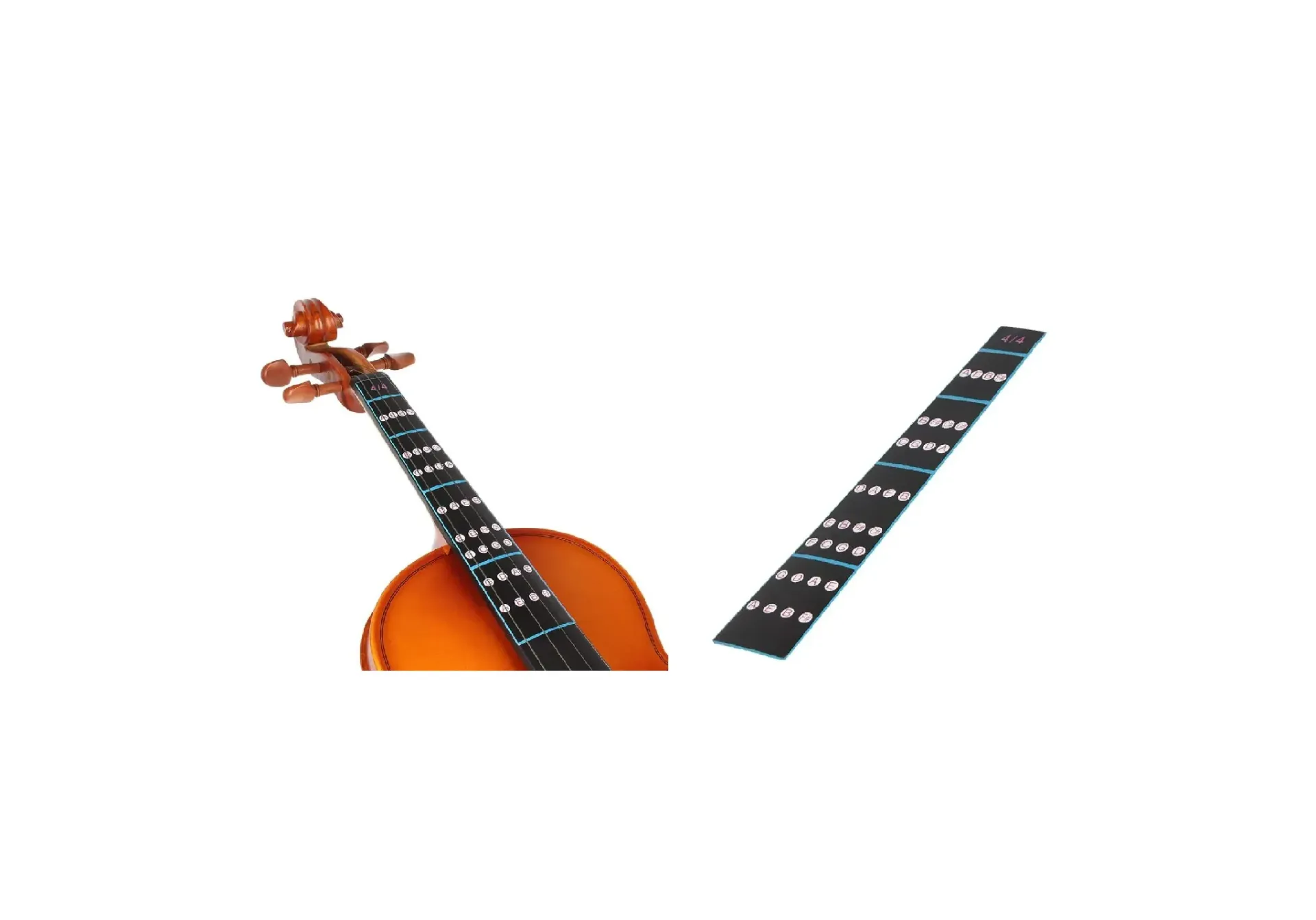 [pvm1] Plantilla Violín, con notas en cifrado, guía, sticker (P. V. Modelo 1)