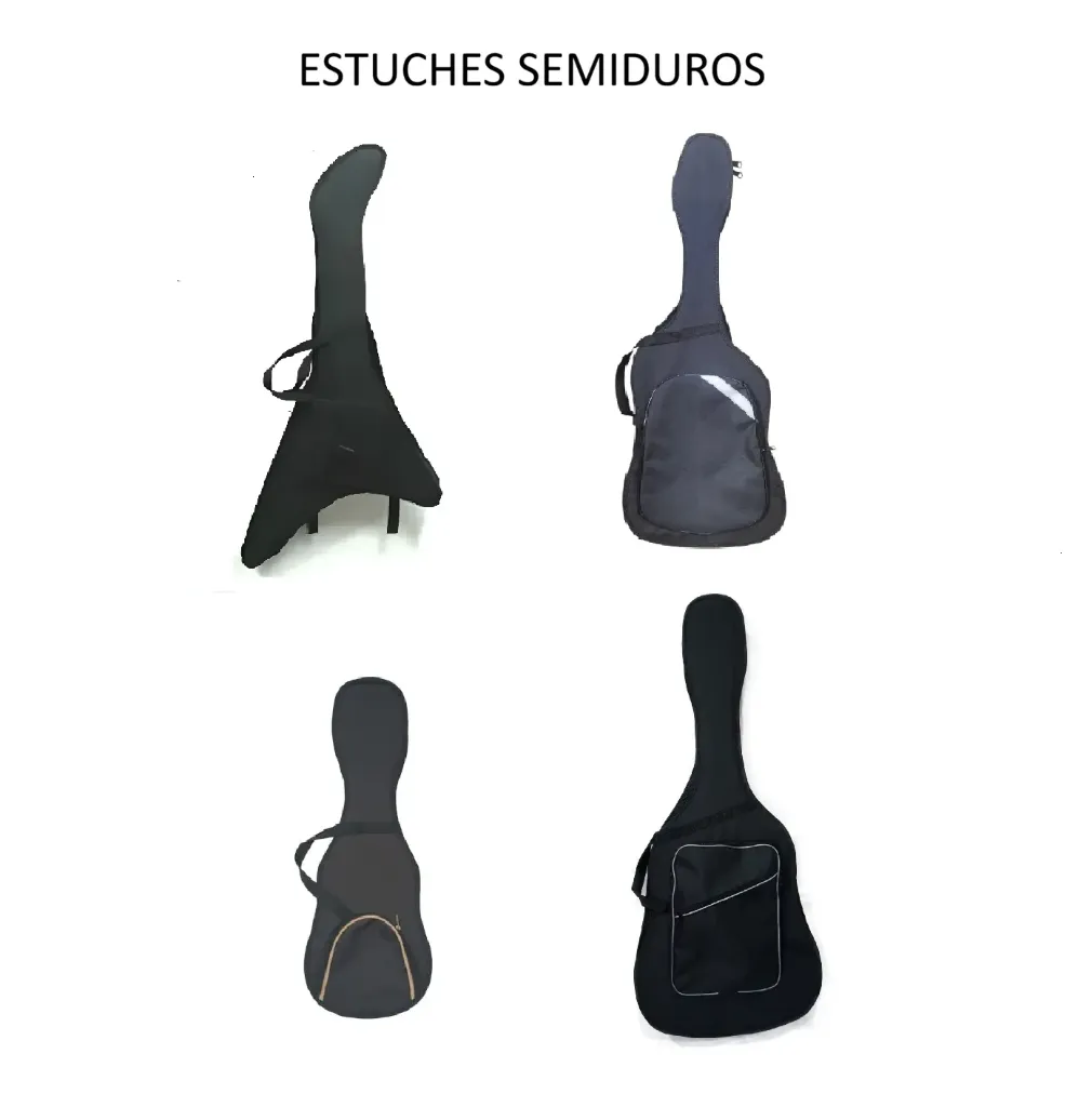 [esbaj02] ESTUCHE SEMIDURO guitarra, puntera, requinto, tiple, , ukulele, cuatro, bandola y charango, entre otros, diseños especiales (BAJO (esbaj02))