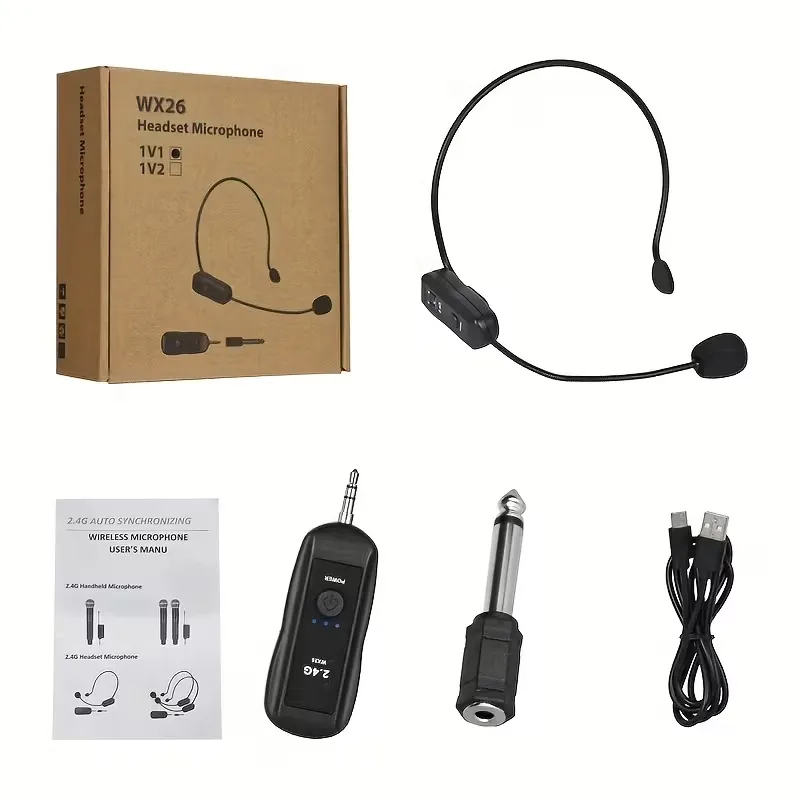 Micrófono de Diadema Inalámbrico recargable USB Sencillo EKOS, Canto