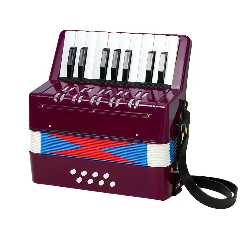 Acordeon 17 teclas Piano 8 Bajos, ideal para niños, Infantil