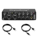 Interfaz DEPUSHENG I-2 Canales de Audio USB 24 Bits/192 KHz, interface tarjeta de audio sonido, para Grabación profesional.