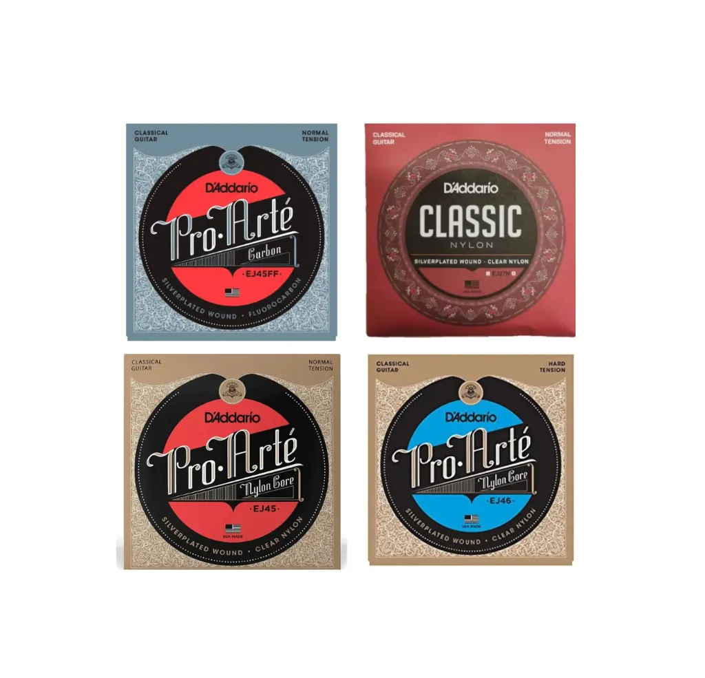 [EJ27N] Encordados G Clasica D'Addario Guitarra Acustica, Nylon. Juego Cuerdas. (Classic Normal Tension (EJ27N))