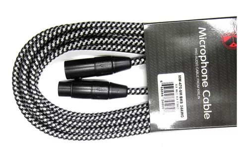 [MW4706MBKB] Cable profesional XLR-XLR para Micrófono Kirlin 6m Negro MW-470