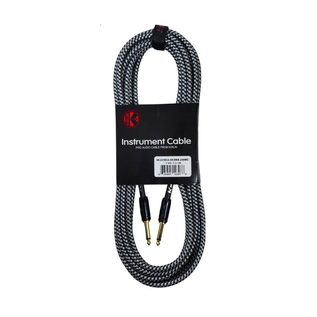 Cable Línea Profesional 1/4" Mono para Instrumento Kirlin Blanco