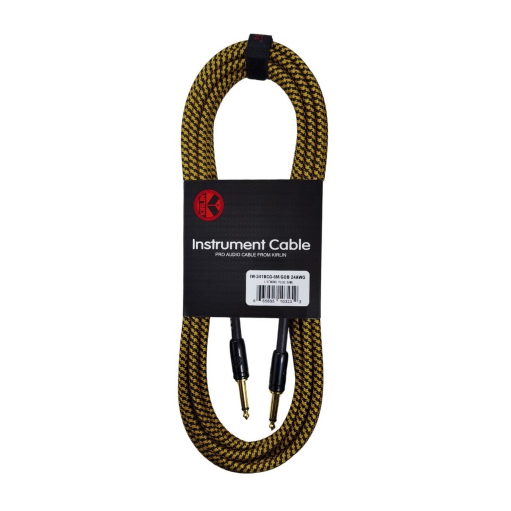 Cable Línea Profesional 1/4" Mono para Instrumento Kirlin Dorado