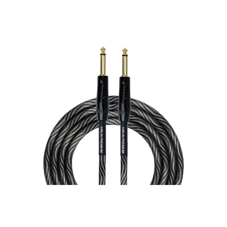 Cable Línea Profesional 1/4" Mono Reforzado para Instrumento Kirlin Premium Plus Blanco