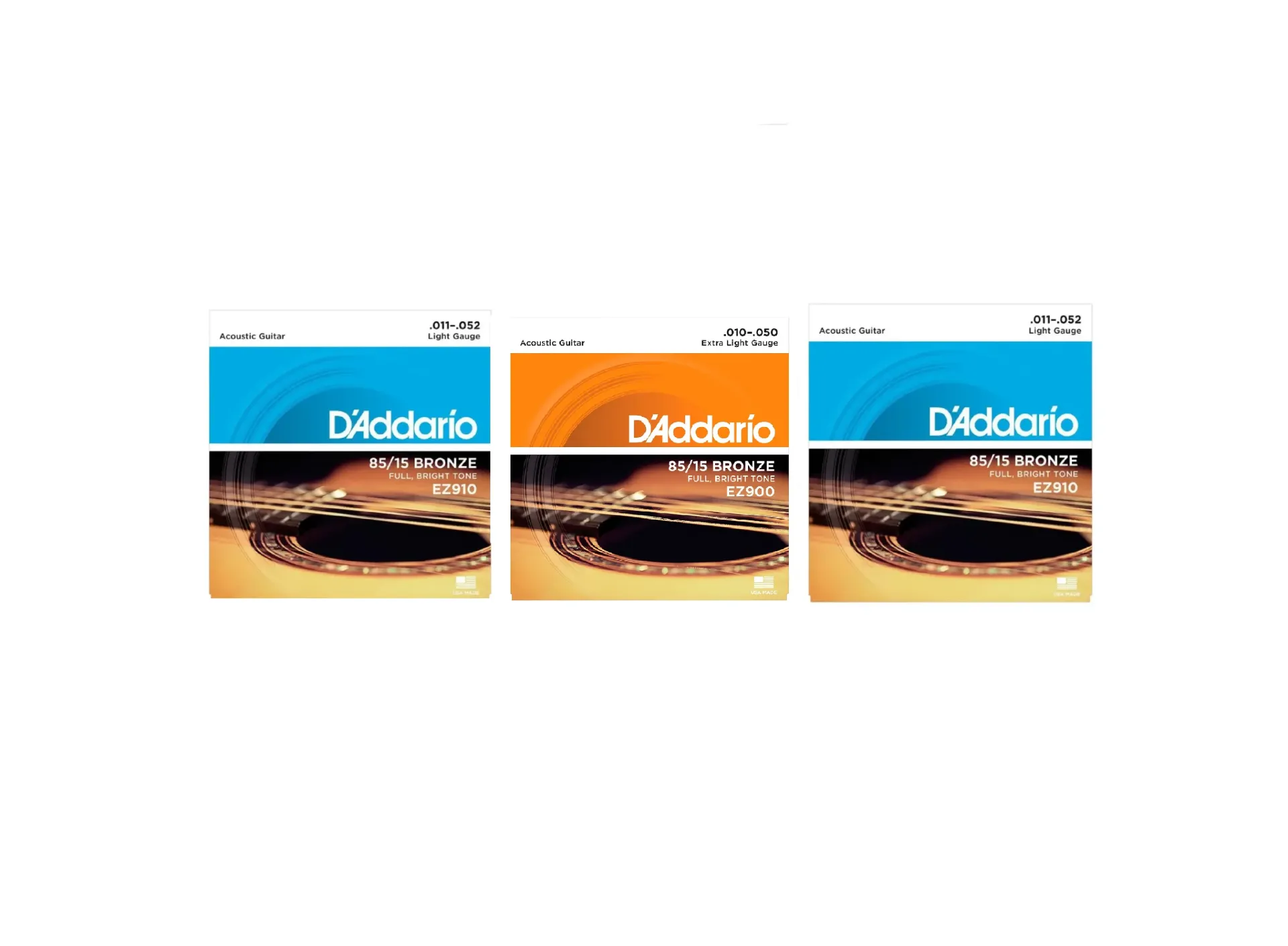 Encordado G Acustica, Folk D'Addario 9-45/10-47/10-50/11-52/12-54 Guitarra Acustica