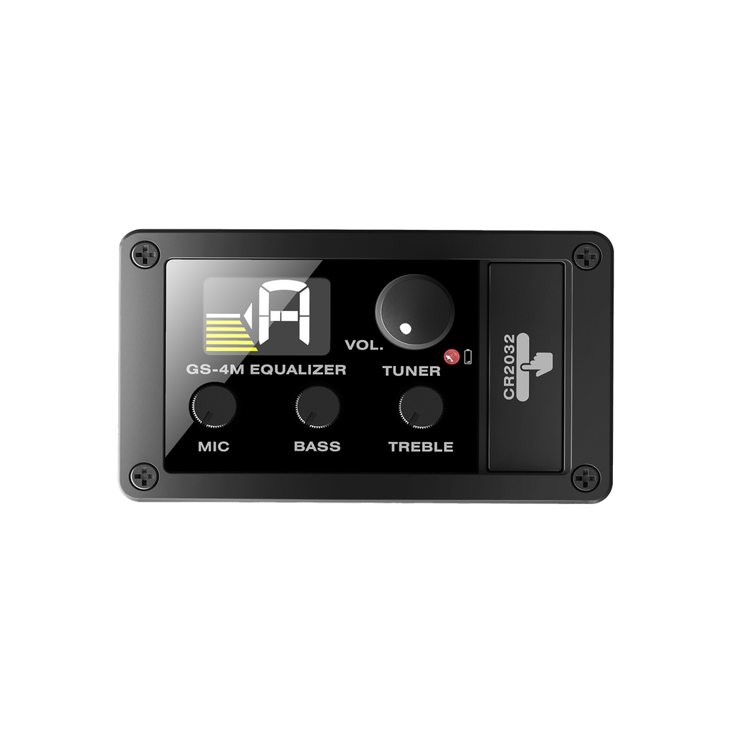 Preamplificador Ecualizador de 2 Bandas Para Guitarra Acústica Cherub GS-4M con Afinador