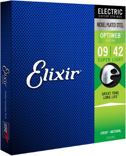 [19002] Encordado Guitarra Electrica Elixir Optiweb 9-42