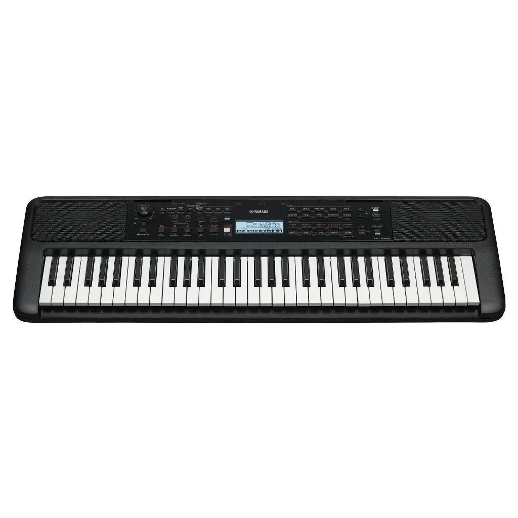 Piano 61 teclas sensibles YAMAHA 5/8 PSR-E383, organeta, teclado electrónico con Adaptador PA-3C