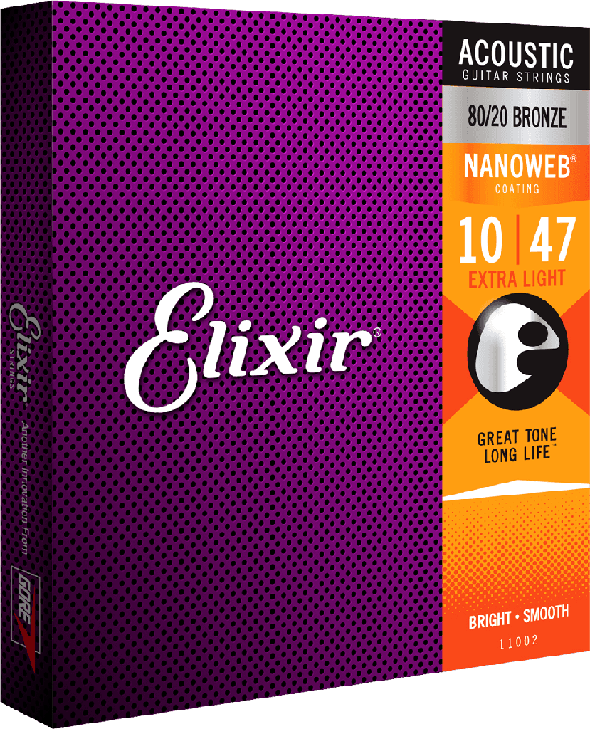 [11002] Encordado Guitarra Acústica Elixir Nanoweb 10-47