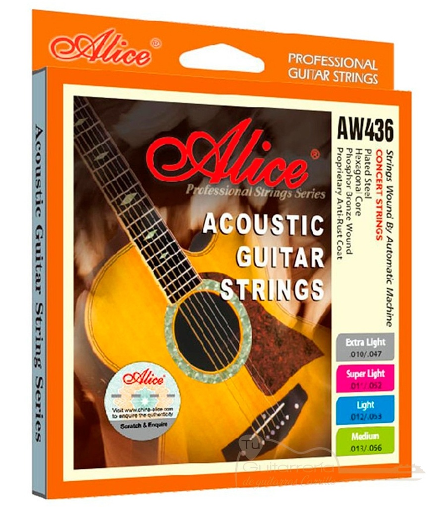 [AW436] Encordado Guitarra Electrica Alice XL 10-47