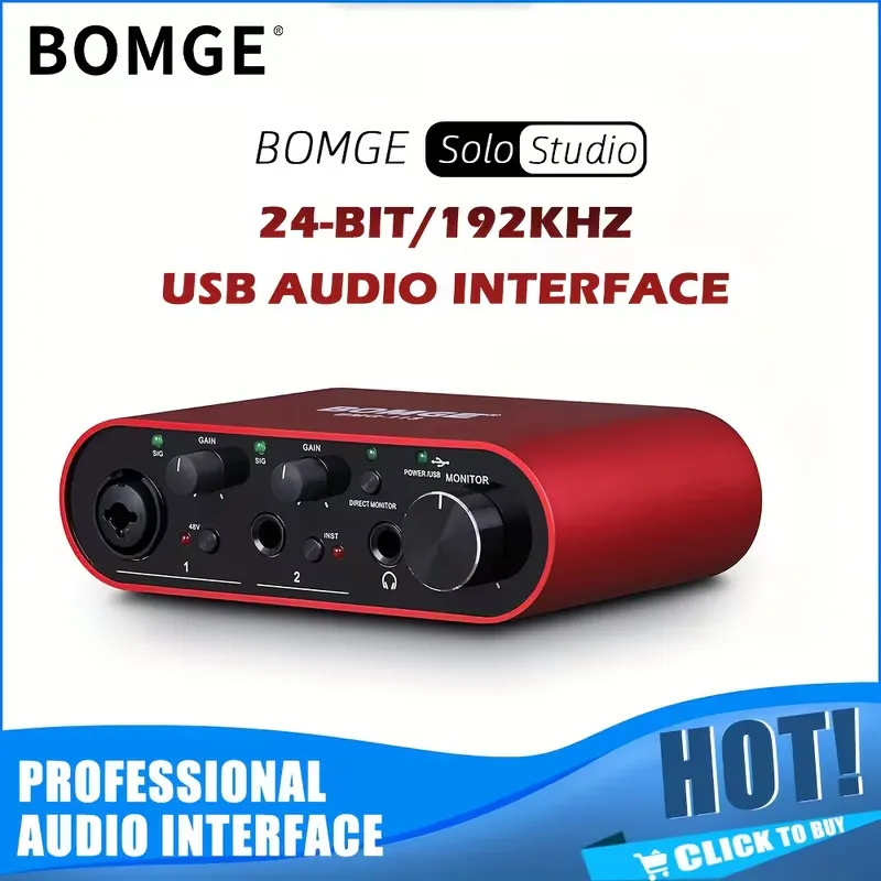 Interfaz BOMGE 2 Canales de Audio USB (24 Bits/196 KHz)