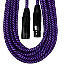 Cable profesional XLR-XLR para Micrófono Kirlin 6m Morado MW-470