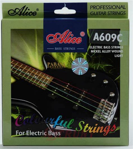 [A609CL] Encordados Bajo Electrico Alice Colores 4 Cuerdas