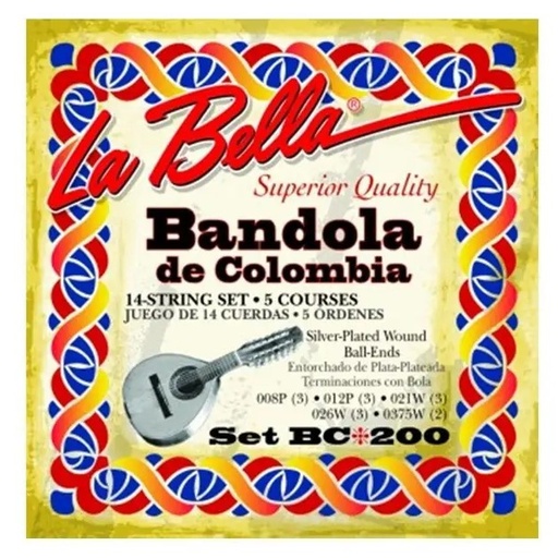 [BC200] Encordado La Bella Bandola De Colombia