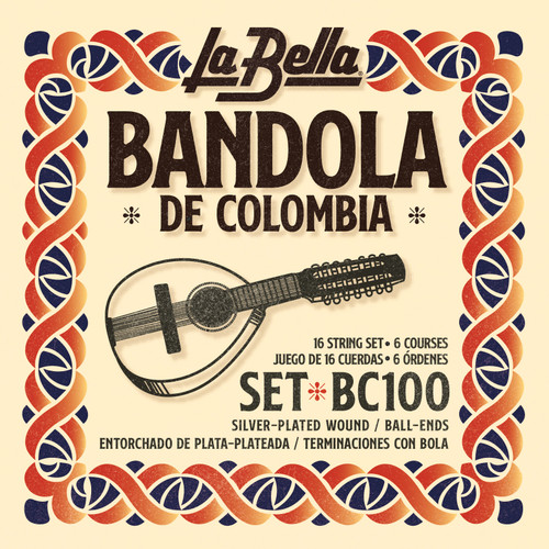 [BC100] Encordado La Bella Bandola De Colombia