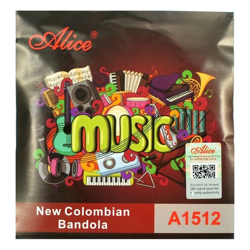 [A1512] Encordado Alice Bandola Colombiana 12 cuerdas