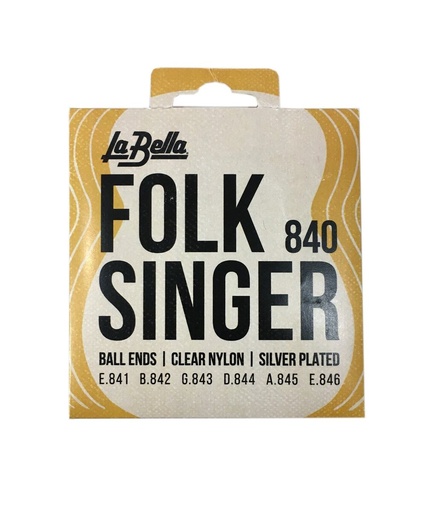 [840] Encordado Guitarra Clasica La Bella Folk Singer 840