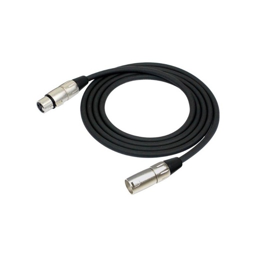 [MPC4803M] Cable Profesional XLR para Micrófono Kirlin Negro 3MT MPC-480