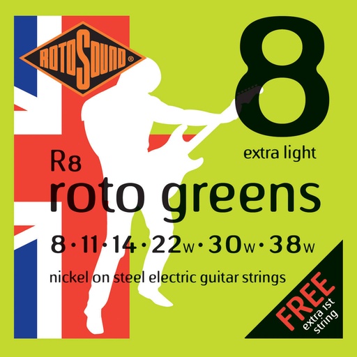 [R8] Encordado Guitarra Eléctrica RotoSound 8-38