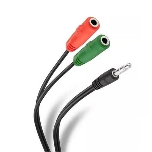 [CA1331F] Adaptador Micrófono y Auriculares a Jack 3.5mm Techman CA-1331F