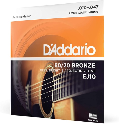 [EJ10] Encordado Guitarra Electrica D'Addario 10-47