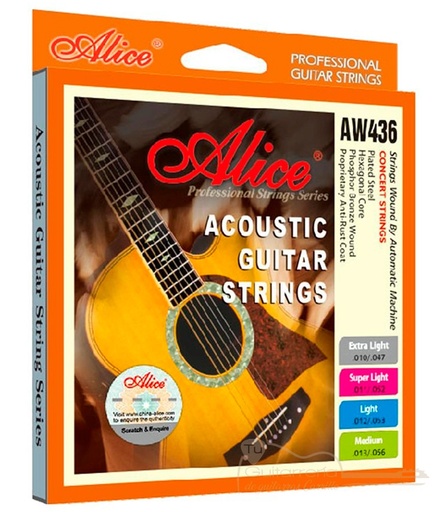 [AW436] Encordado Guitarra Electrica Alice XL 10-47